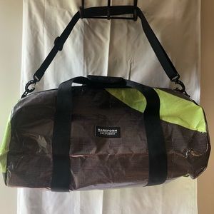 RAREFORM duffle bag, black, green, gray. Est length 23” x 11” depth-clean!